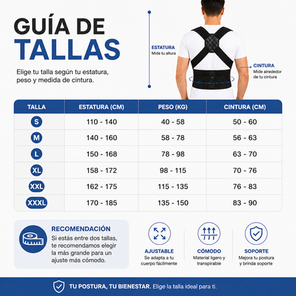 CORRECTOR DE POSTURA | DILE ADIOS AL DOLOR DE ESPALDA, DOLOR LUMBAR Y JOROBA
